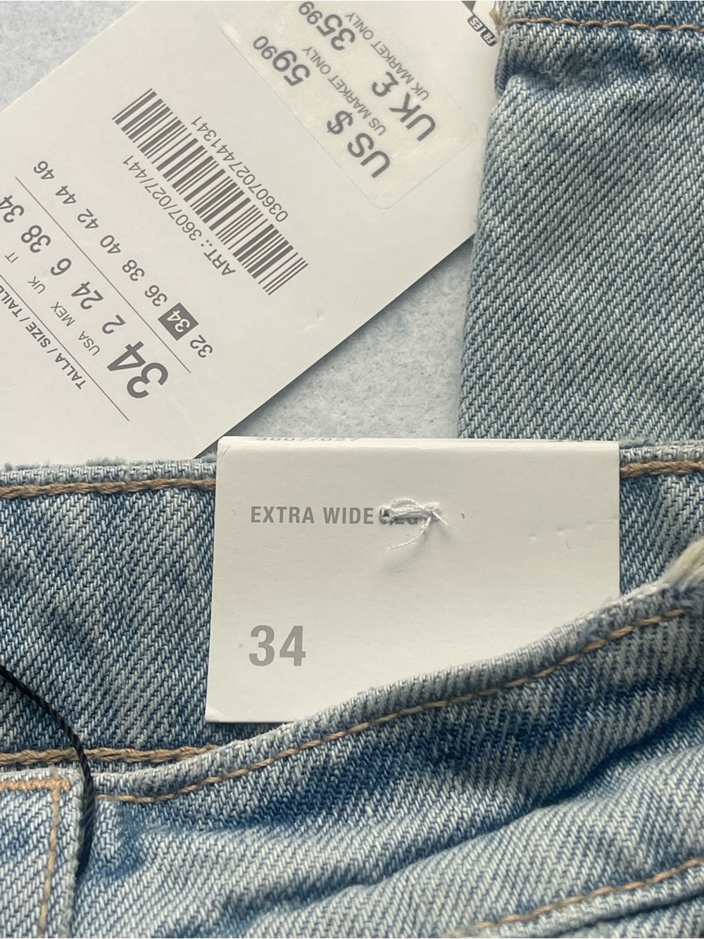 Zara Light Wash Wide-Leg Jeans - Picture 4 of 14